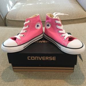 Pink Converse High Tops- New in Box!